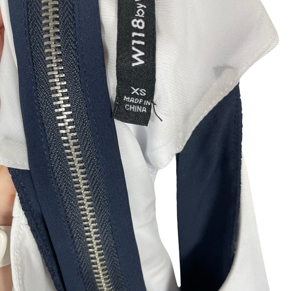 Walter Baker W118 Flare Skater Back Cutout Mini Dress White/Navy Size XS - Picture 9 of 11